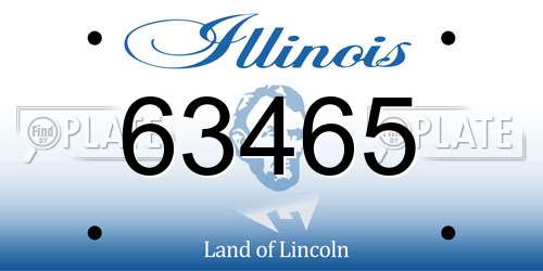 63465 Illinois License Plate