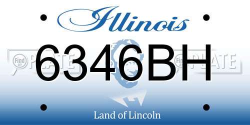 6346BH Illinois License Plate