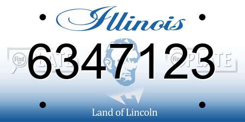 6347123 Illinois License Plate