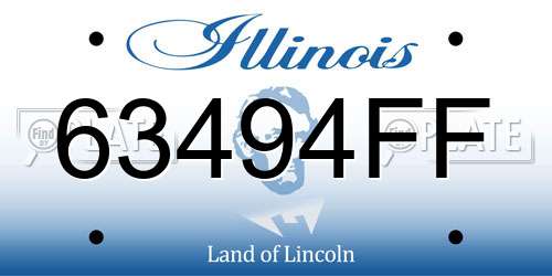 63494FF Illinois License Plate