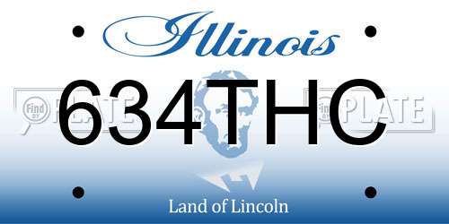 634THC Illinois License Plate