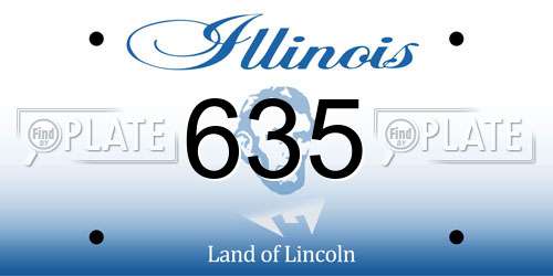 635 Illinois License Plate