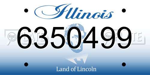 6350499 Illinois License Plate