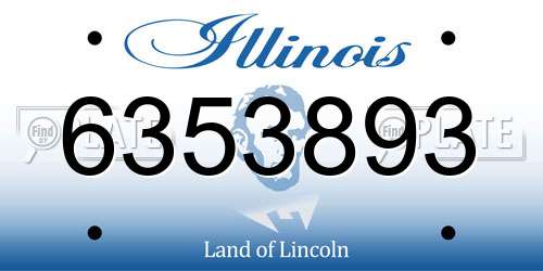 6353893 Illinois License Plate