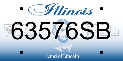 63576SB Illinois License Plate