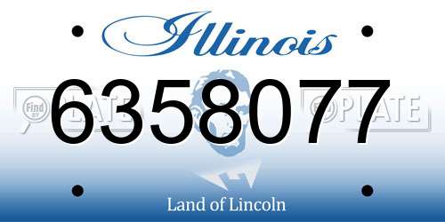 6358077 Illinois License Plate