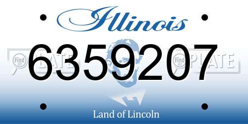 6359207 Illinois License Plate