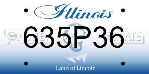 635P36 Illinois License Plate