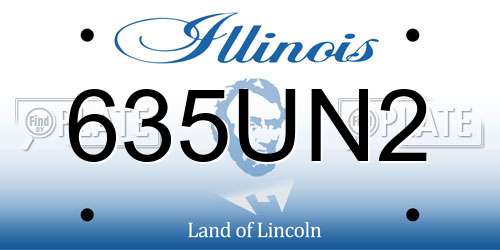 635UN2 Illinois License Plate