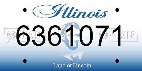 6361071 Illinois License Plate