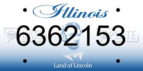 6362153 Illinois License Plate