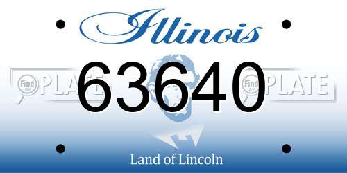 63640 Illinois License Plate