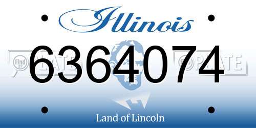 6364074 Illinois License Plate