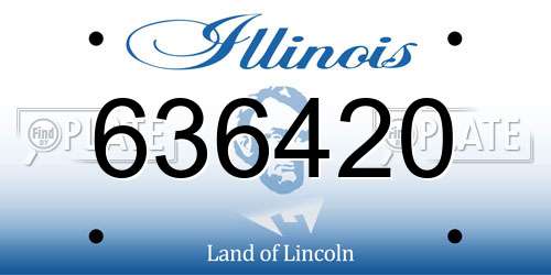 636420 Illinois License Plate