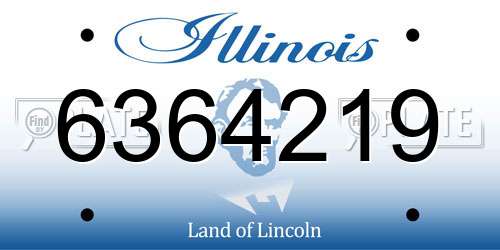 6364219 Illinois License Plate