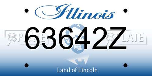 63642Z Illinois License Plate