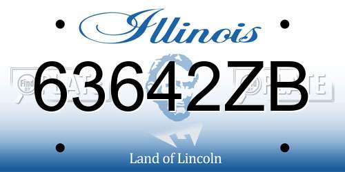 63642ZB Illinois License Plate