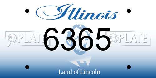6365 Illinois License Plate