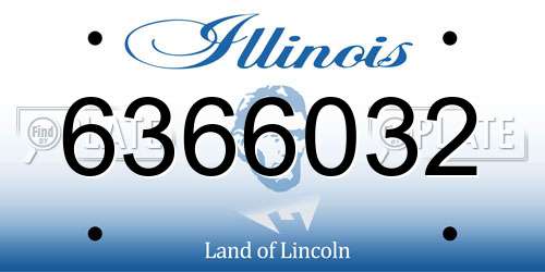 6366032 Illinois License Plate