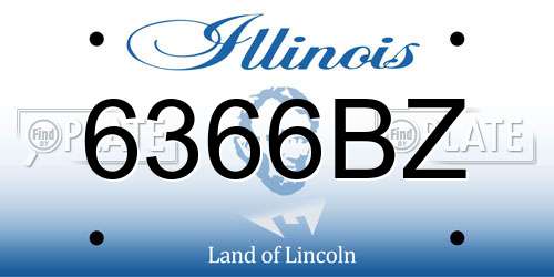 6366BZ Illinois License Plate