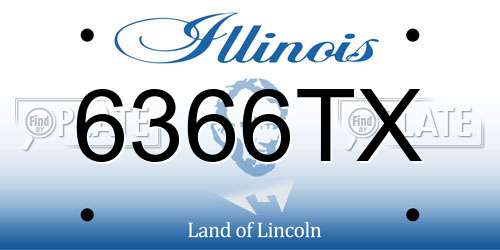 6366TX Illinois License Plate