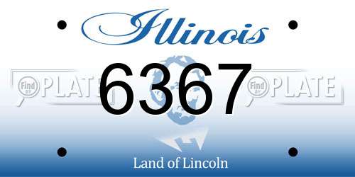 6367 Illinois License Plate
