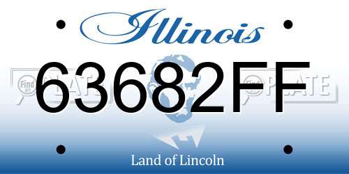 63682FF Illinois License Plate