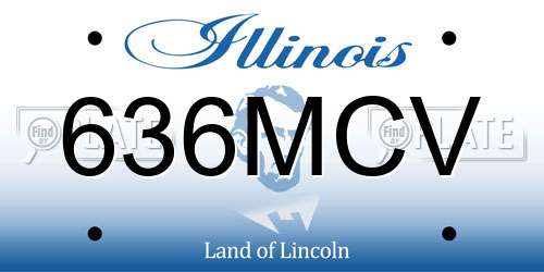 636MCV Illinois License Plate
