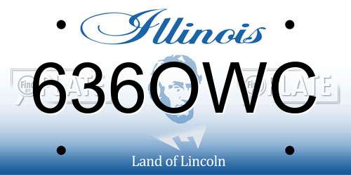 636OWC Illinois License Plate
