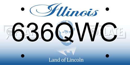 636QWC Illinois License Plate