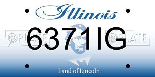 6371IG Illinois License Plate