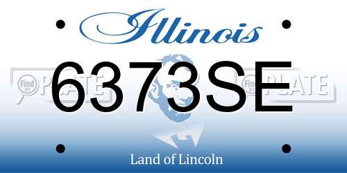 6373SE Illinois License Plate