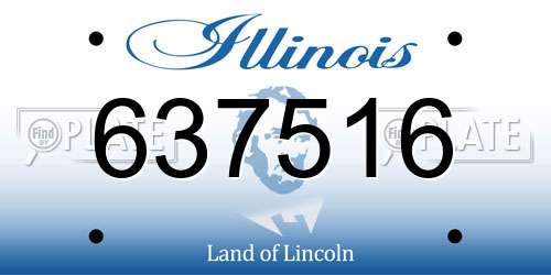 637516 Illinois License Plate