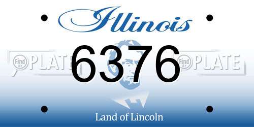 6376 Illinois License Plate