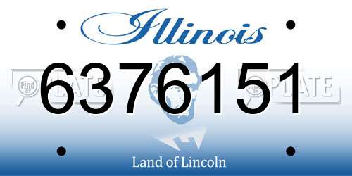 6376151 Illinois License Plate