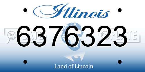 6376323 Illinois License Plate