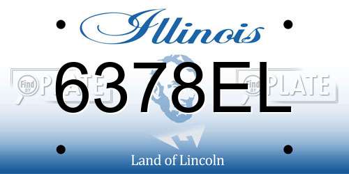 6378EL Illinois License Plate