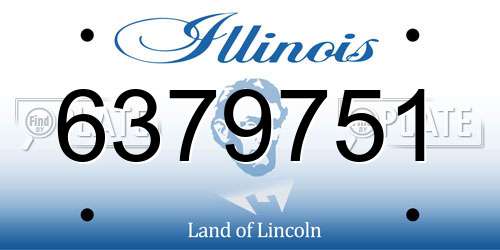 6379751 Illinois License Plate