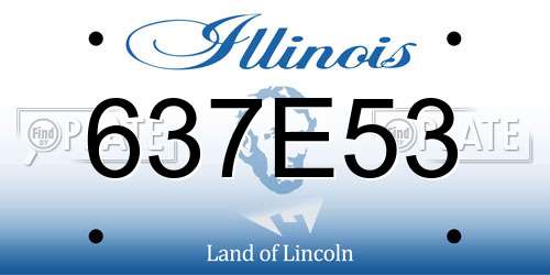 637E53 Illinois License Plate