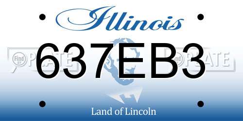 637EB3 Illinois License Plate