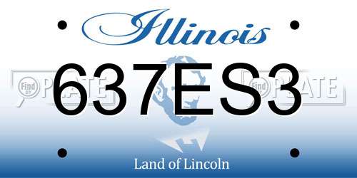 637ES3 Illinois License Plate