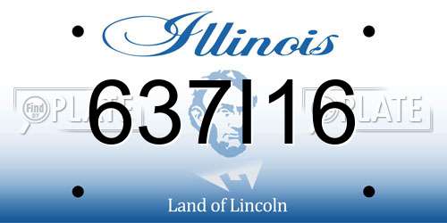 637I16 Illinois License Plate