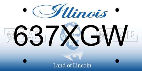 637XGW Illinois License Plate