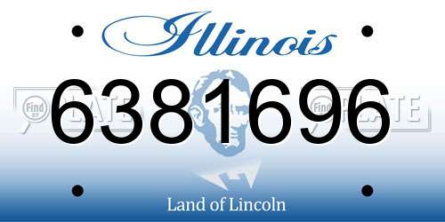 6381696 Illinois License Plate