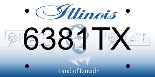 6381TX Illinois License Plate