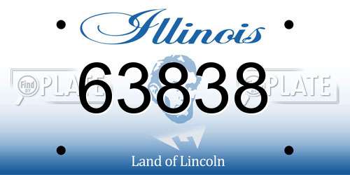 63838 Illinois License Plate