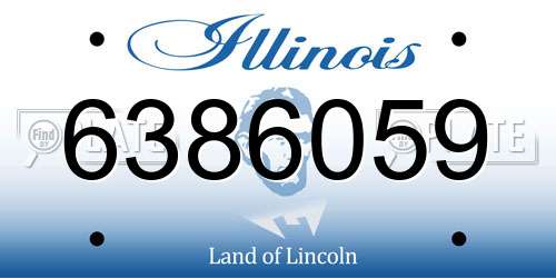 6386059 Illinois License Plate