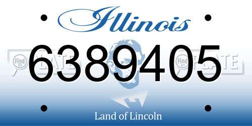 6389405 Illinois License Plate