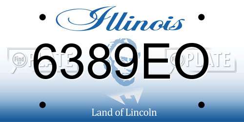 6389EO Illinois License Plate