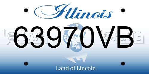 63970VB Illinois License Plate